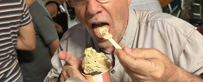 Rick eating Gelato